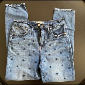 Unique Floral Madewell High-Rise Slim Boyjean 27